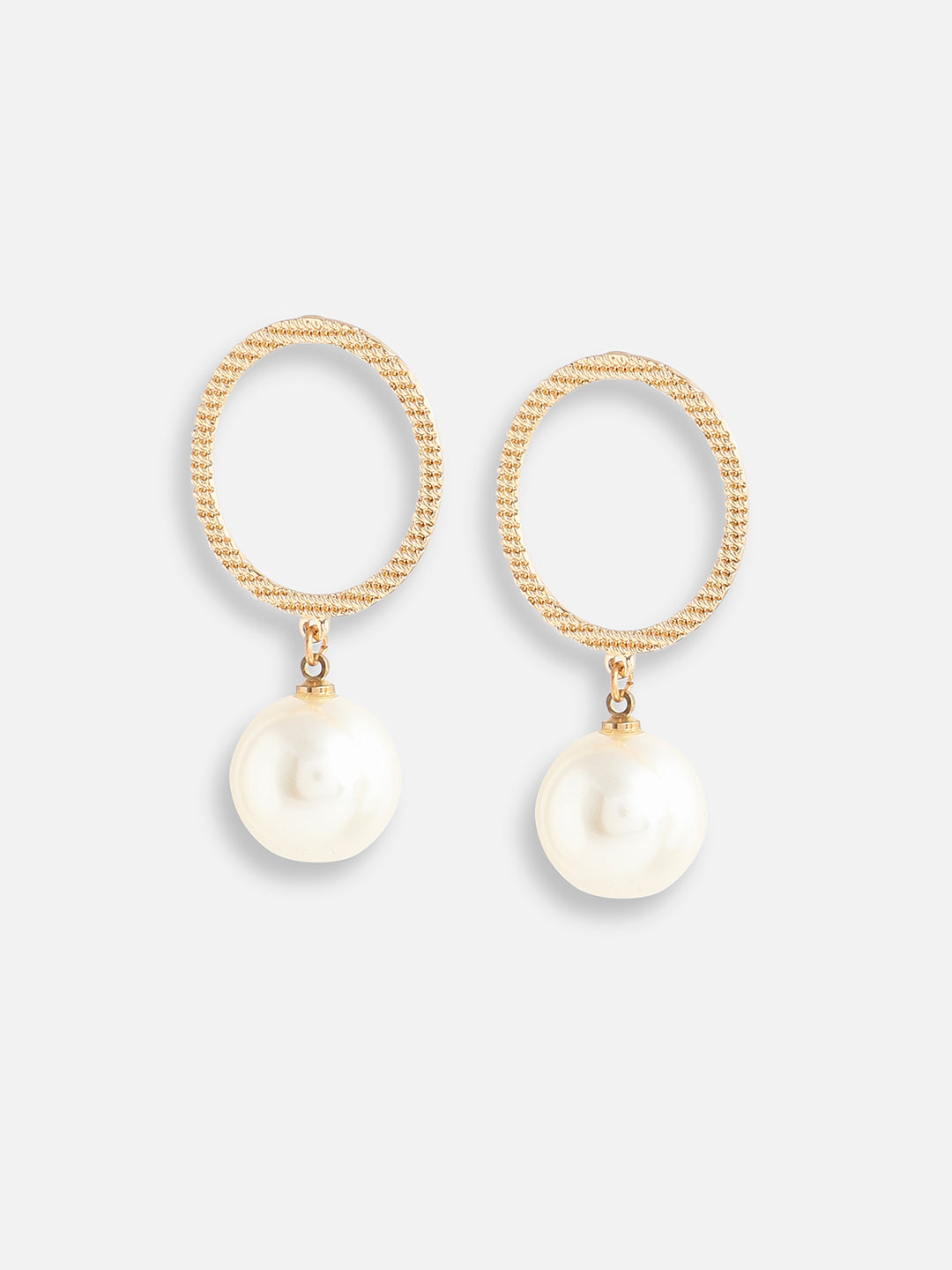 GOLD PLATED PARTY DESIGNER STONE DROP EARRING FOR WOMEN