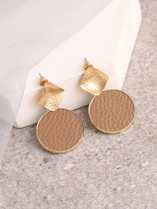 GOLD PLATED PARTY DESIGNER STONE DROP EARRING FOR WOMEN