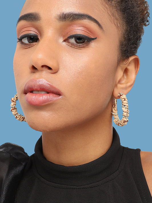 GOLD PLATED PARTY DESIGNER STONE DROP EARRING FOR WOMEN