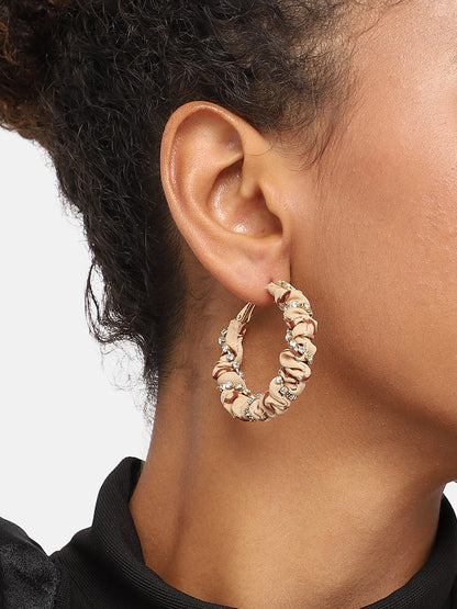 GOLD PLATED PARTY DESIGNER STONE DROP EARRING FOR WOMEN