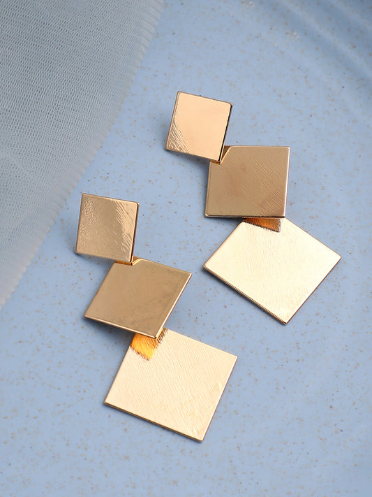 GOLD PLATED PARTY DESIGNER DROP EARRING FOR WOMEN