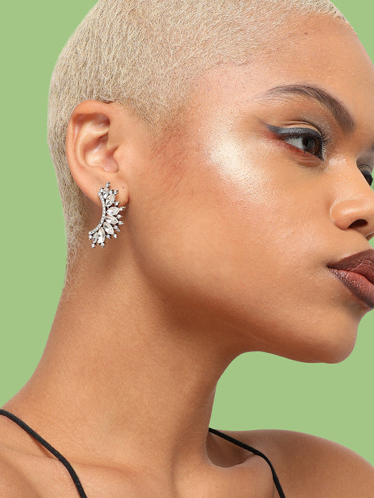 GOLD PLATED PARTY DESIGNER STONE EAR CUFF FOR WOMEN