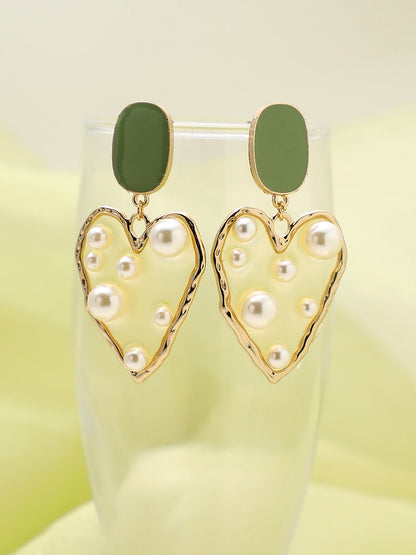 GOLD PLATED PARTY DESIGNER STONE DROP EARRING FOR WOMEN