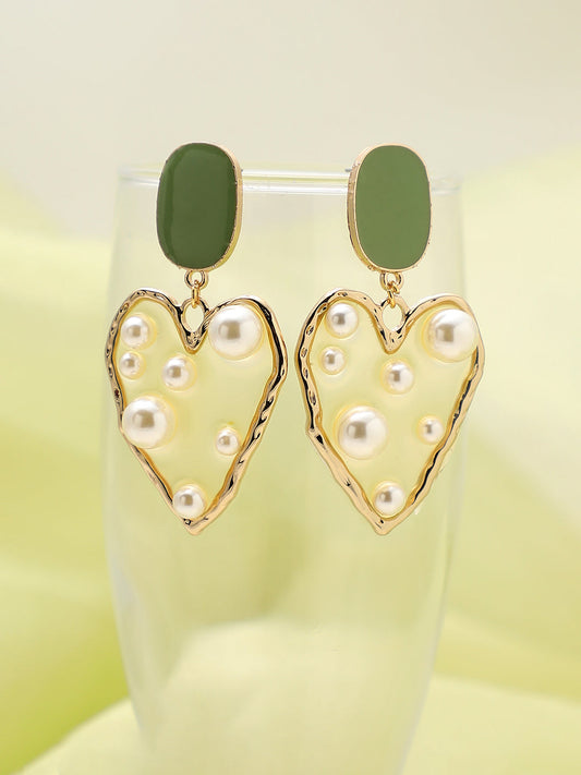 GOLD PLATED PARTY DESIGNER STONE DROP EARRING FOR WOMEN