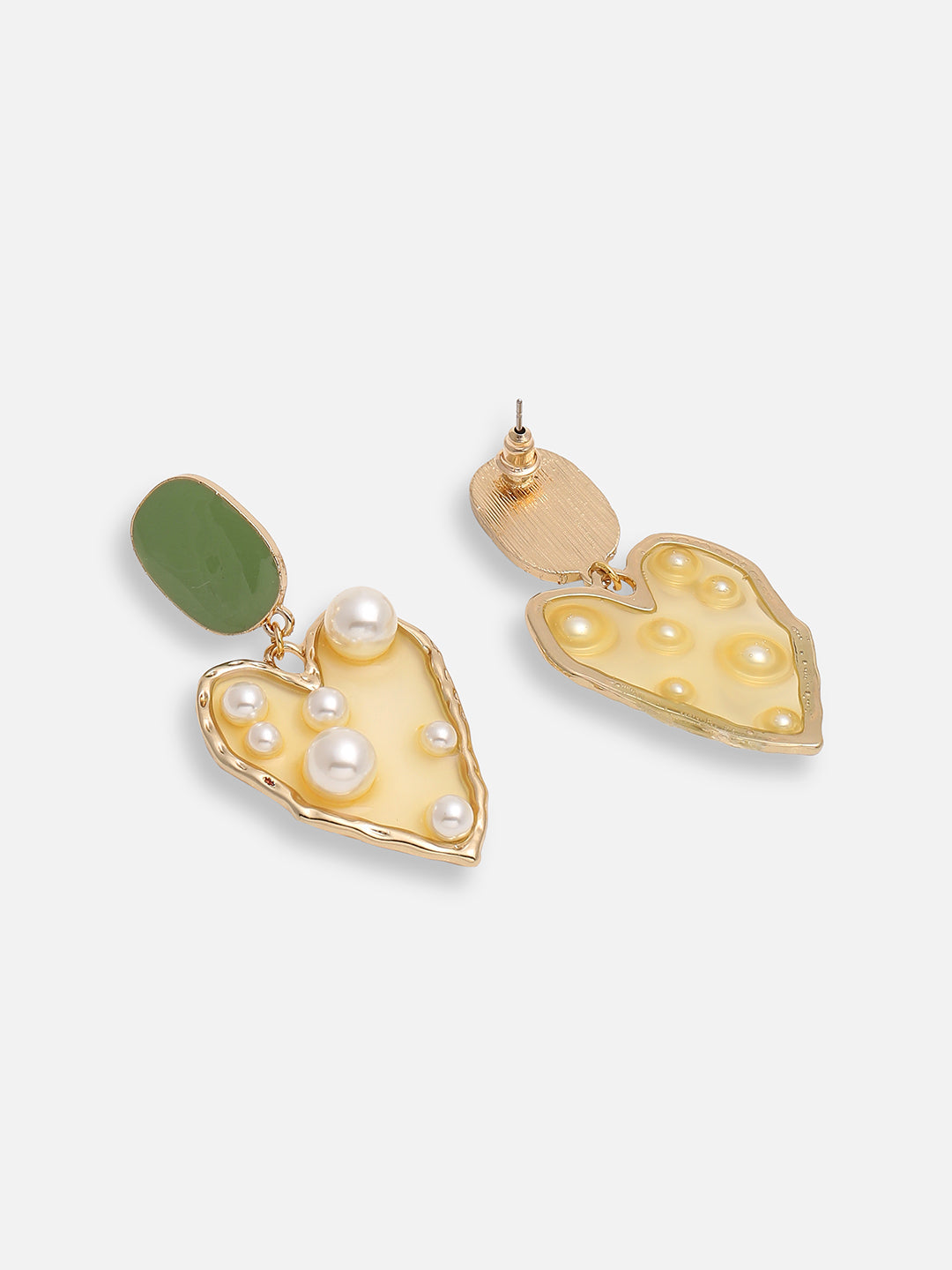 GOLD PLATED PARTY DESIGNER STONE DROP EARRING FOR WOMEN