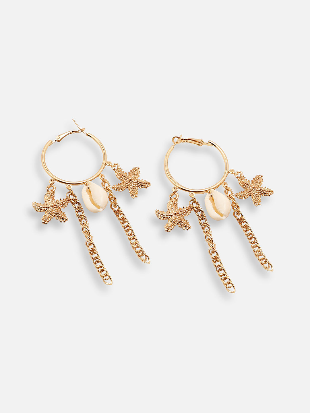 GOLD PLATED PARTY DESIGNER STONE DROP EARRING FOR WOMEN