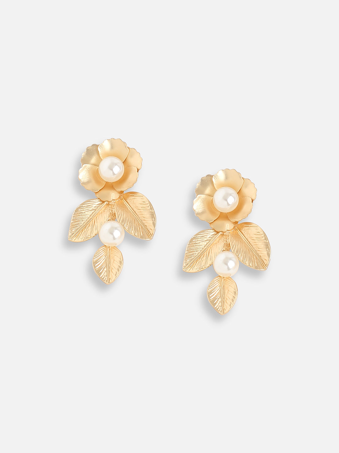 GOLD PLATED PARTY DESIGNER STONE DROP EARRING FOR WOMEN
