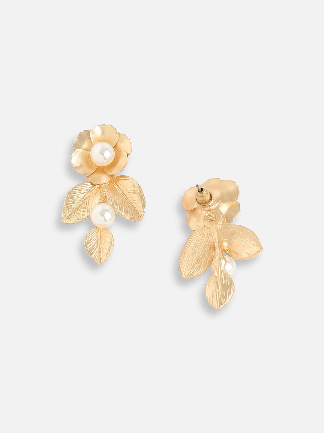 GOLD PLATED PARTY DESIGNER STONE DROP EARRING FOR WOMEN