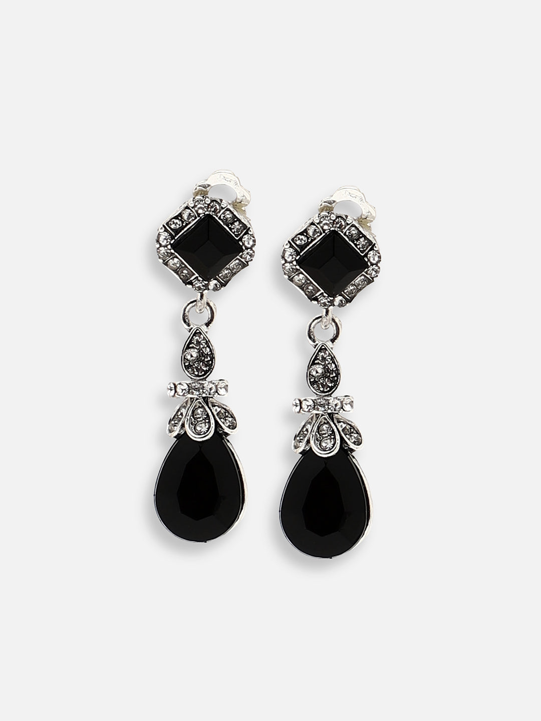 SILVER PLATED PARTY DESIGNER STONE STUD FOR WOMEN
