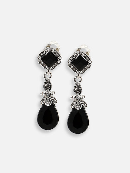 SILVER PLATED PARTY DESIGNER STONE STUD FOR WOMEN