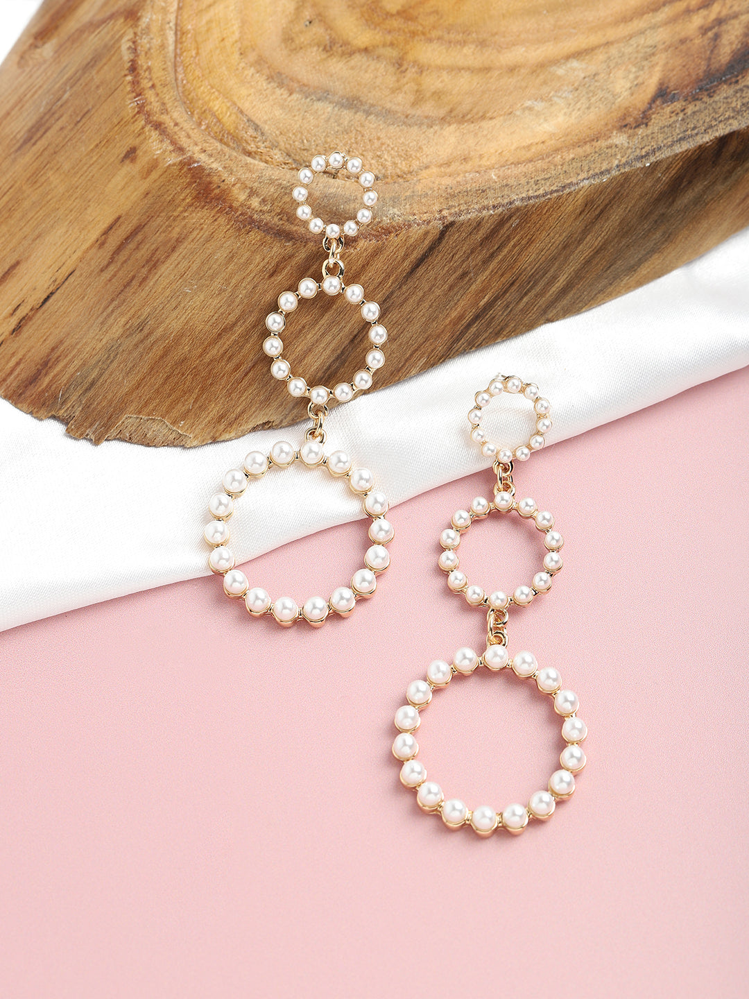 GOLD PLATED PARTY DESIGNER STONE DROP EARRING FOR WOMEN