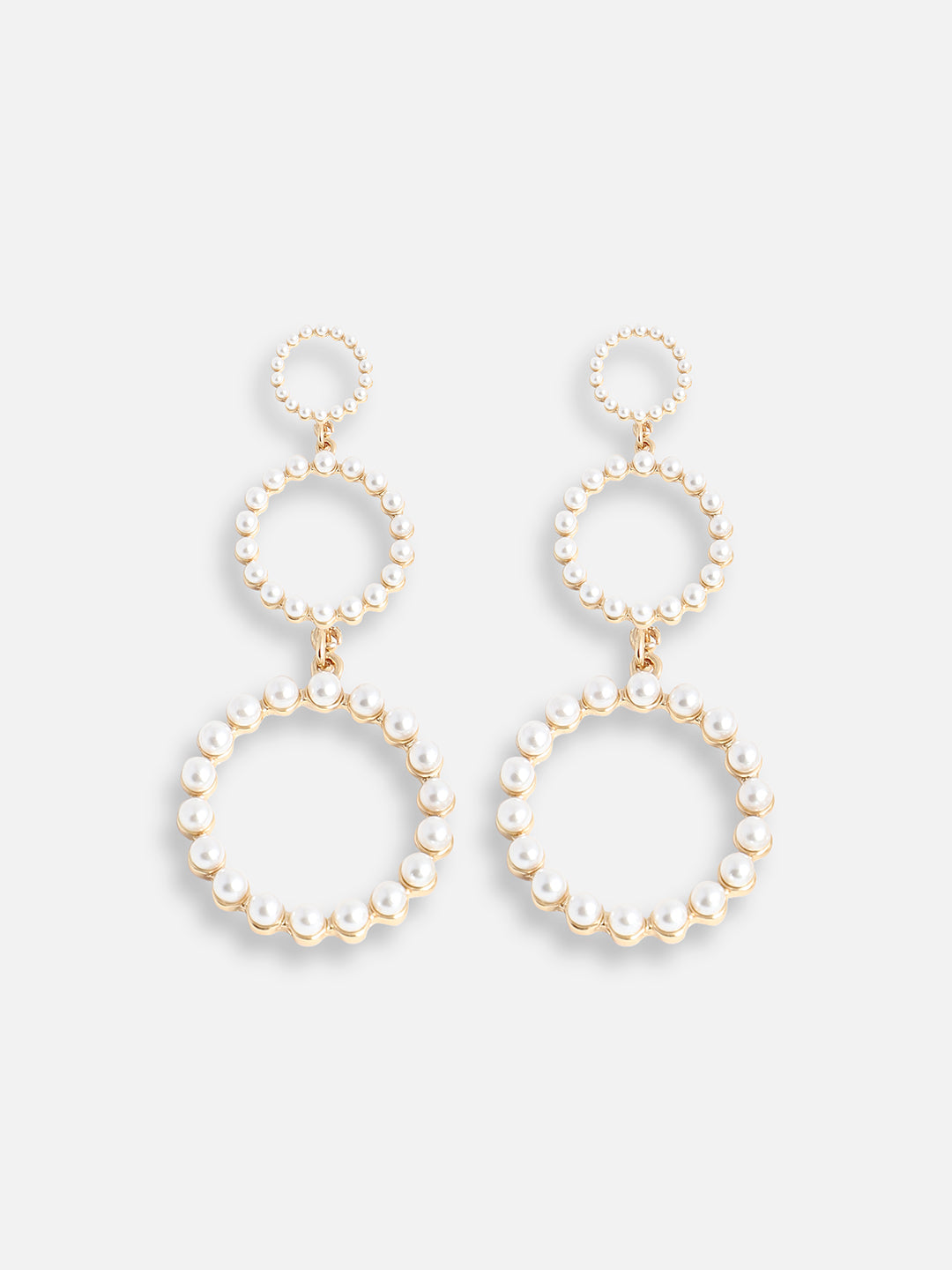 GOLD PLATED PARTY DESIGNER STONE DROP EARRING FOR WOMEN