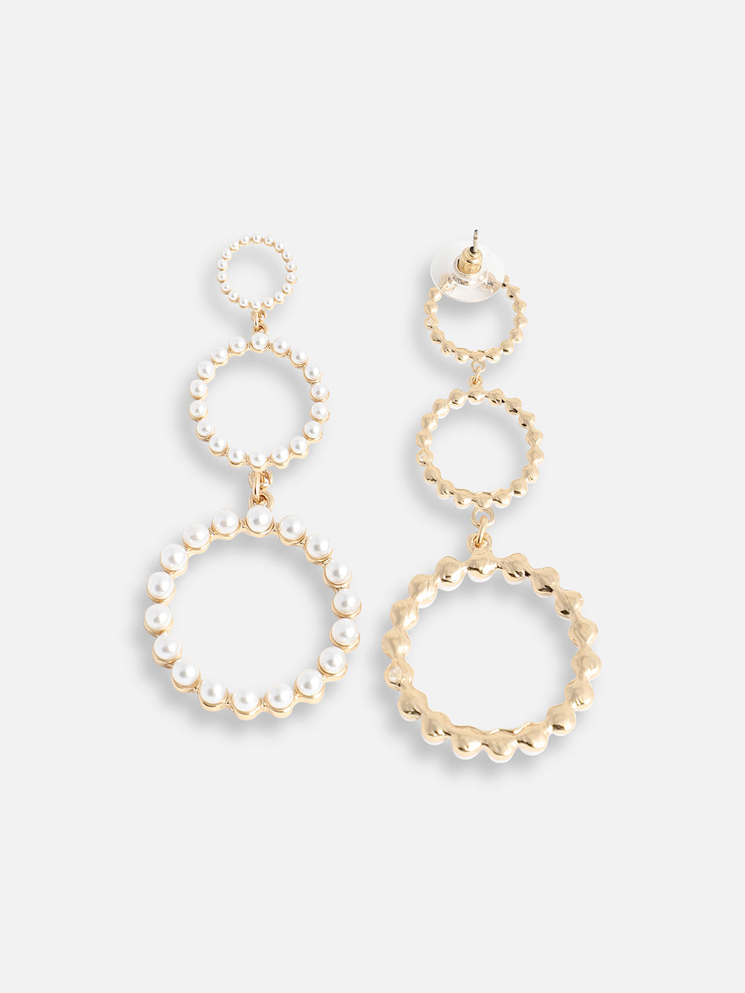 GOLD PLATED PARTY DESIGNER STONE DROP EARRING FOR WOMEN