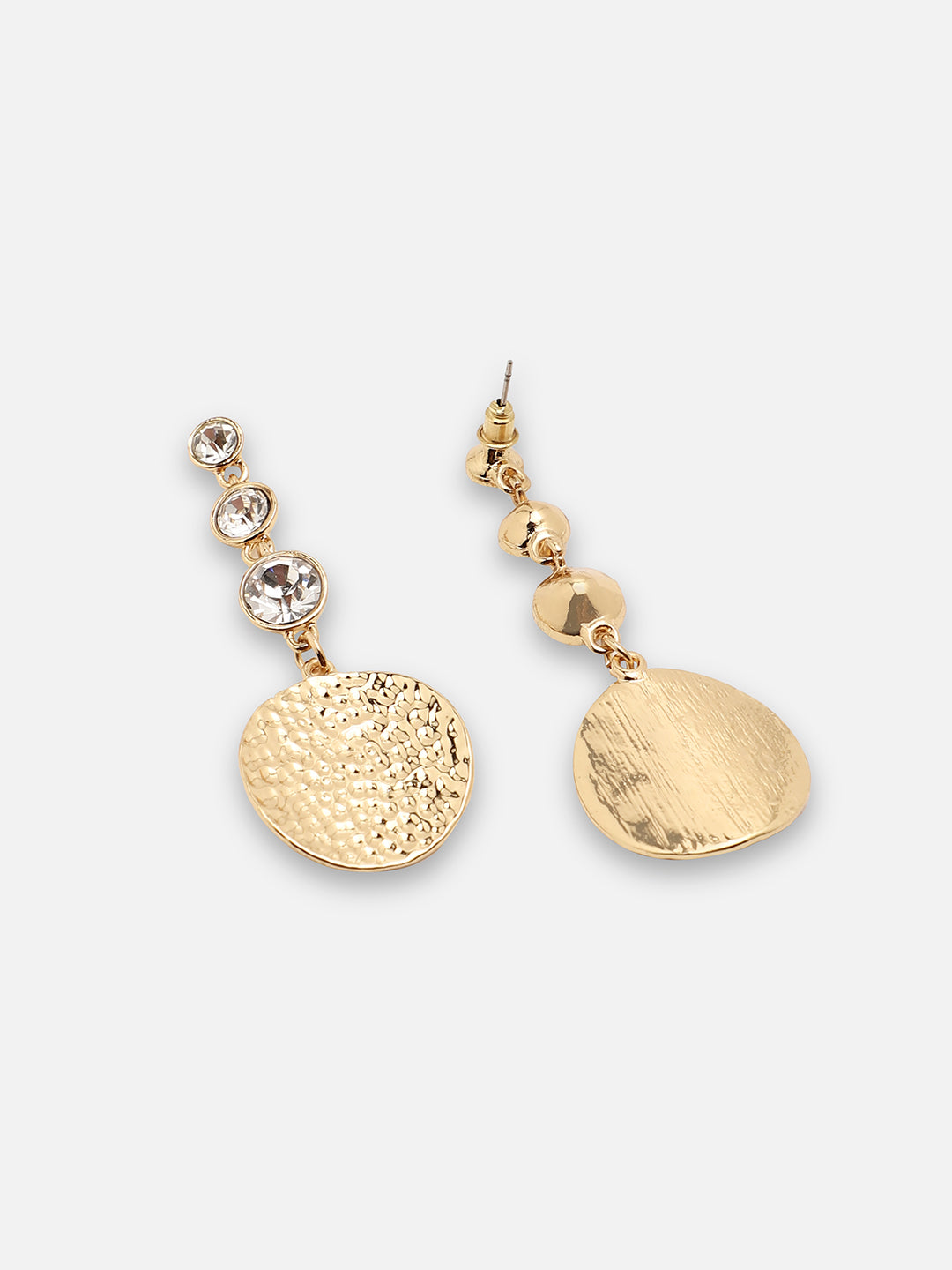 GOLD PLATED PARTY DESIGNER STONE DROP EARRING FOR WOMEN