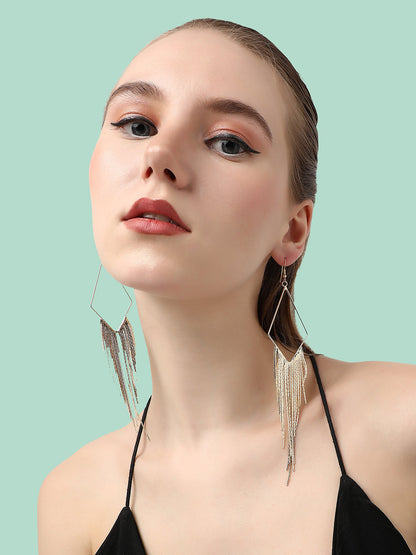 GOLD PLATED PARTY DESIGNER DROP EARRING FOR WOMEN