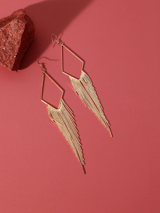 GOLD PLATED PARTY DESIGNER DROP EARRING FOR WOMEN