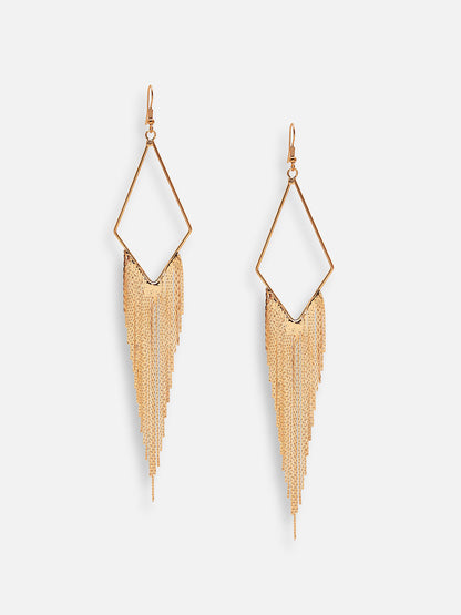 GOLD PLATED PARTY DESIGNER DROP EARRING FOR WOMEN