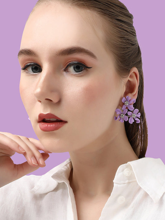 GOLD PLATED PARTY DESIGNER DROP EARRING FOR WOMEN