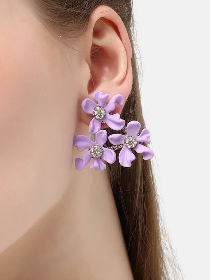 GOLD PLATED PARTY DESIGNER DROP EARRING FOR WOMEN