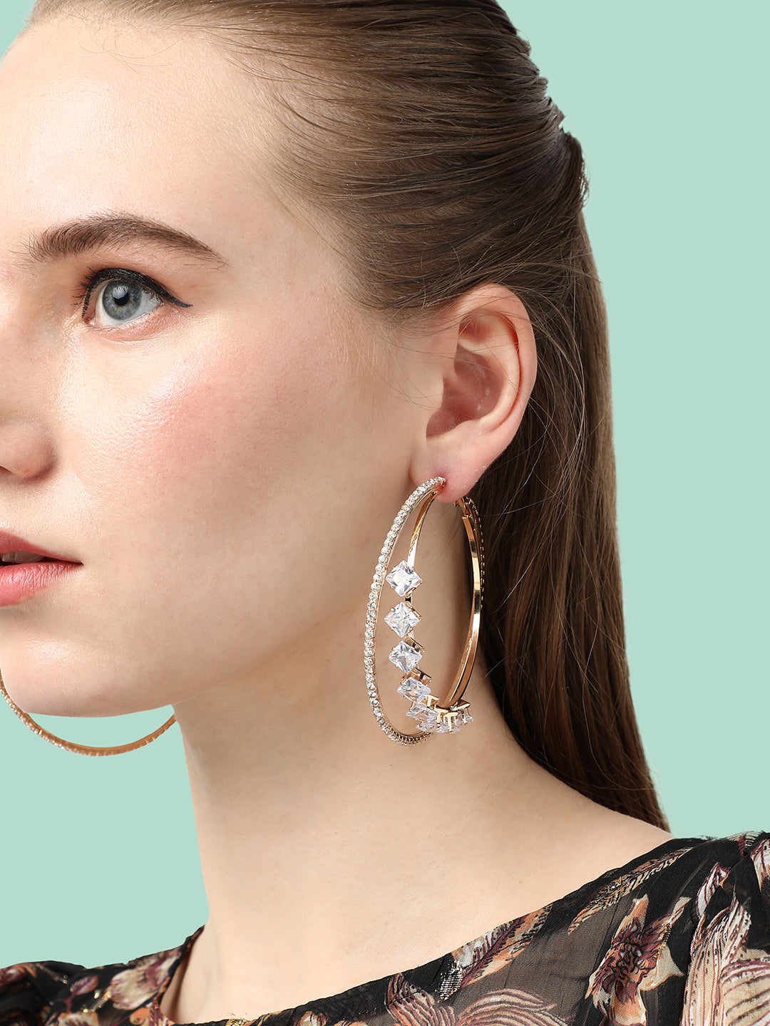 Tiered Treasures Hoop Earrings