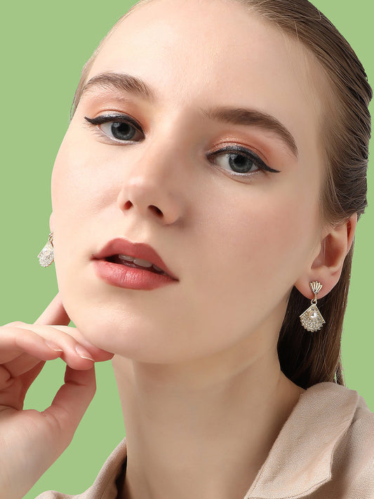 GOLD PLATED PARTY DESIGNER DROP EARRING FOR WOMEN