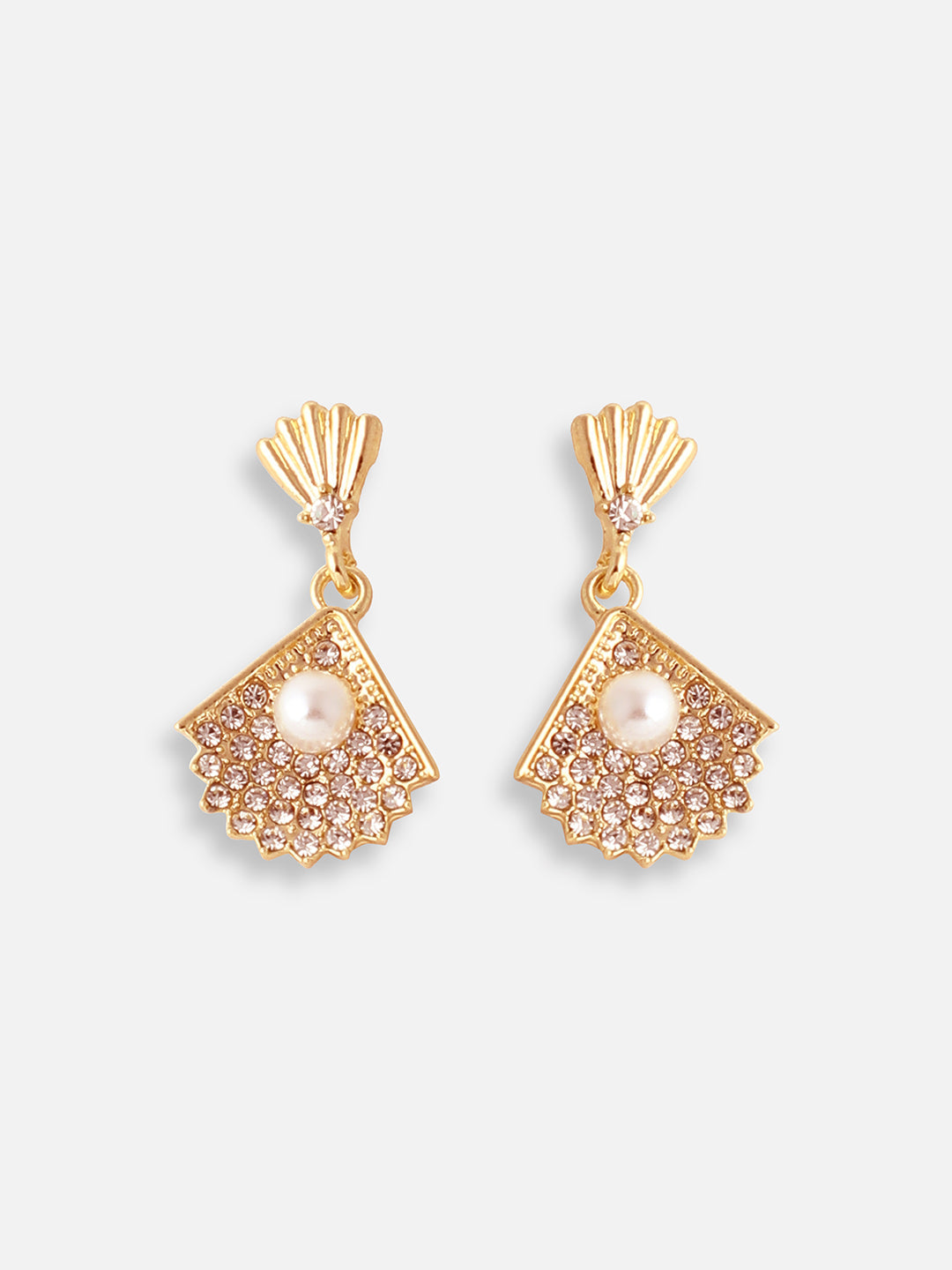 GOLD PLATED PARTY DESIGNER DROP EARRING FOR WOMEN