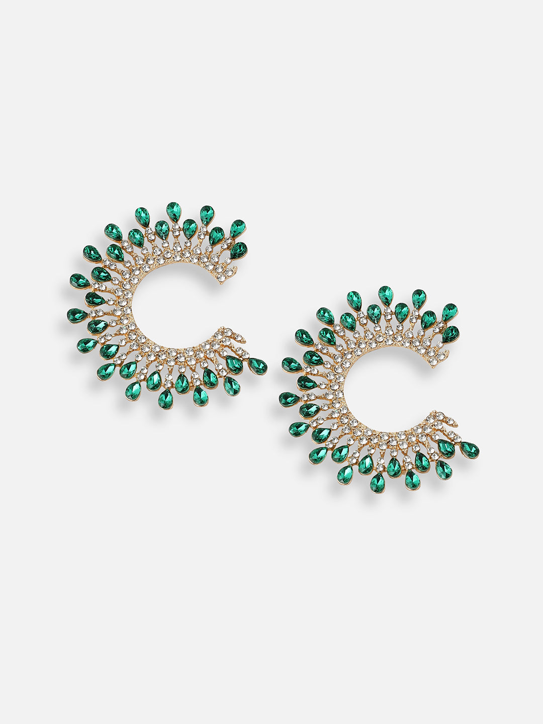 GOLD PLATED PARTY DESIGNER HOOP EARRING FOR WOMEN