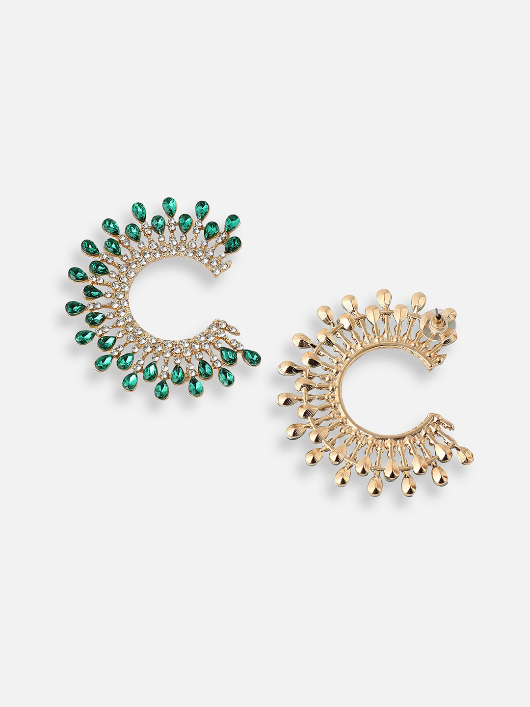 GOLD PLATED PARTY DESIGNER HOOP EARRING FOR WOMEN