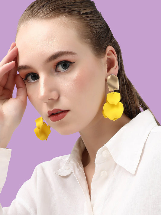 GOLD PLATED PARTY DESIGNER DROP EARRING FOR WOMEN