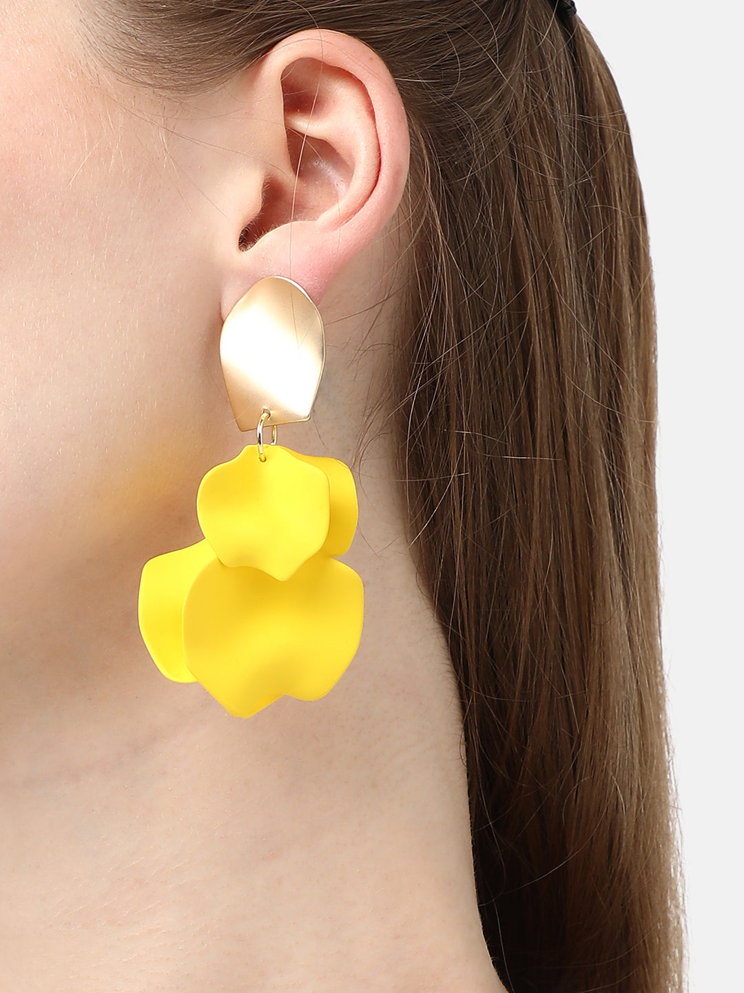 GOLD PLATED PARTY DESIGNER DROP EARRING FOR WOMEN