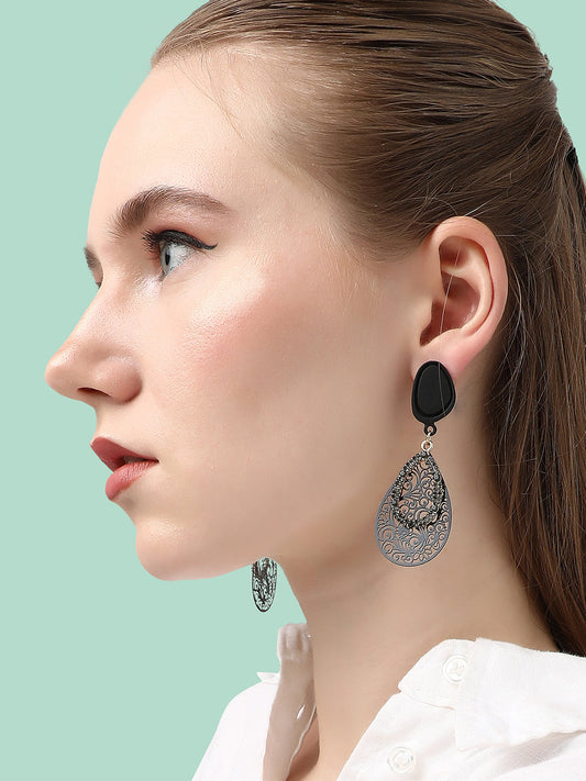 GOLD PLATED PARTY DESIGNER DROP EARRING FOR WOMEN