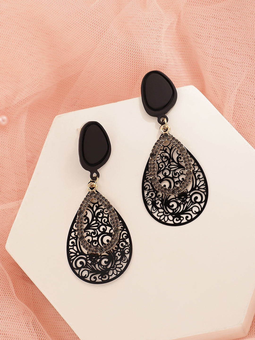 GOLD PLATED PARTY DESIGNER DROP EARRING FOR WOMEN