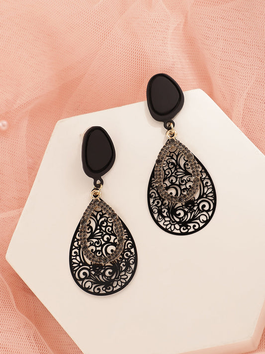 GOLD PLATED PARTY DESIGNER DROP EARRING FOR WOMEN