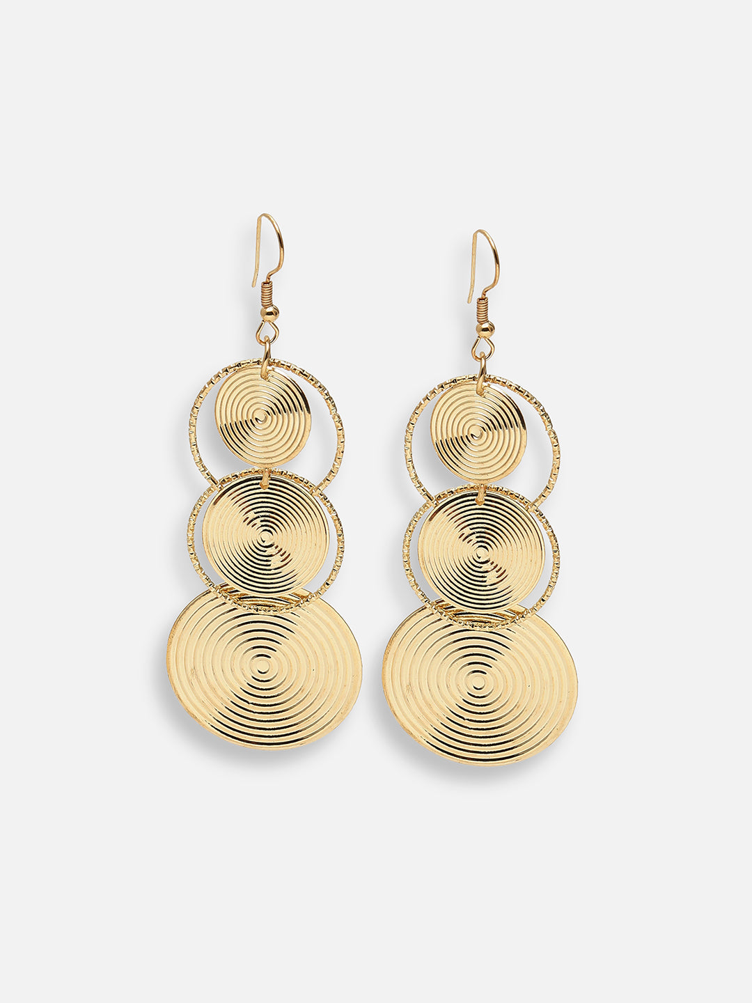GOLD PLATED DESIGNER DROP EARRING