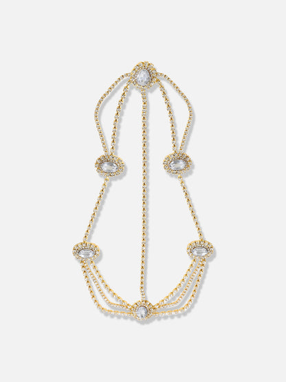 Silver Plated Designer Stone Party Maang Tikka