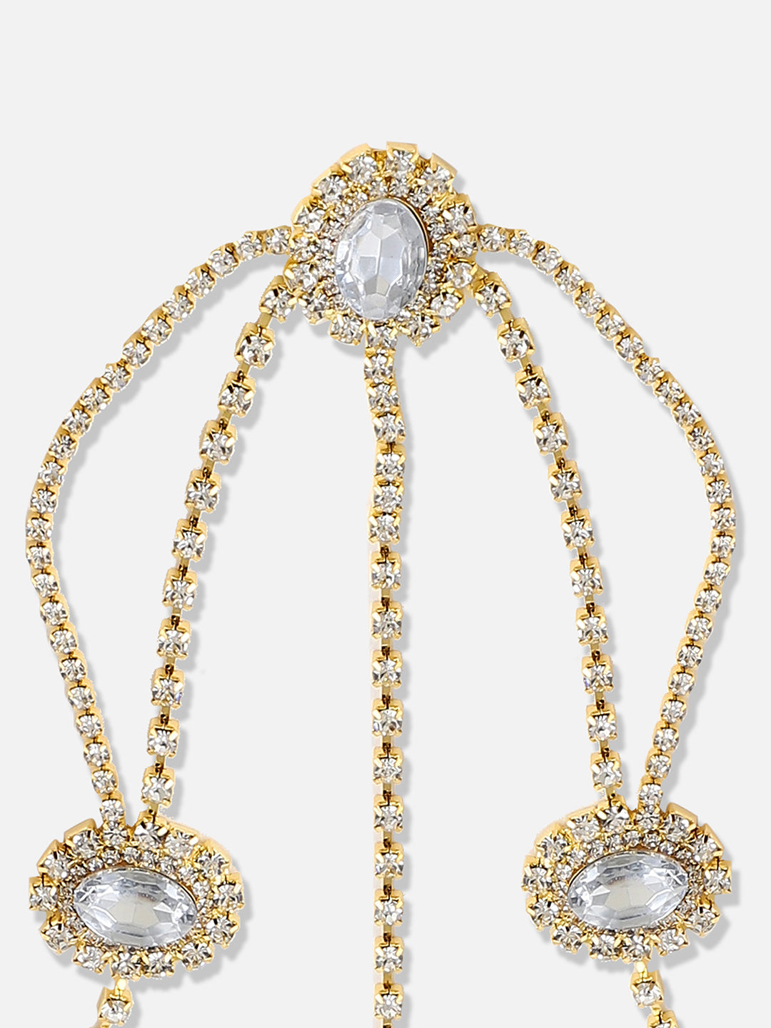 Silver Plated Designer Stone Party Maang Tikka