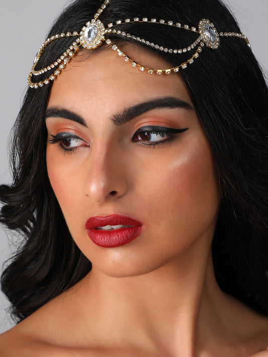 Gold Plated Designer Party Maang Tikka