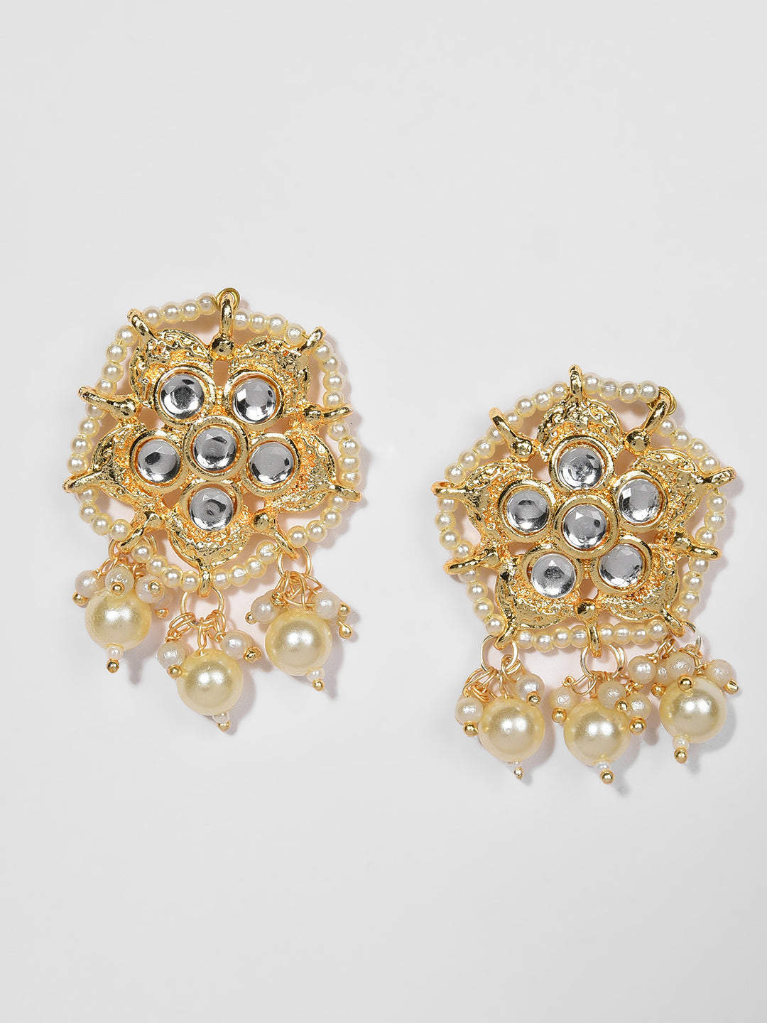 GOLD KUNDAN CHOKER WITH EARRINGS