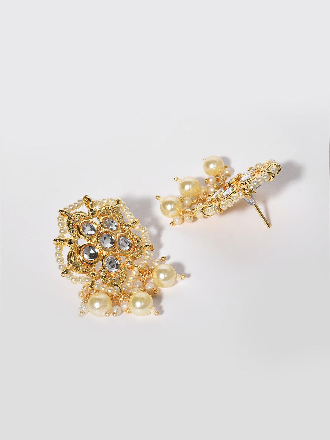 GOLD KUNDAN CHOKER WITH EARRINGS