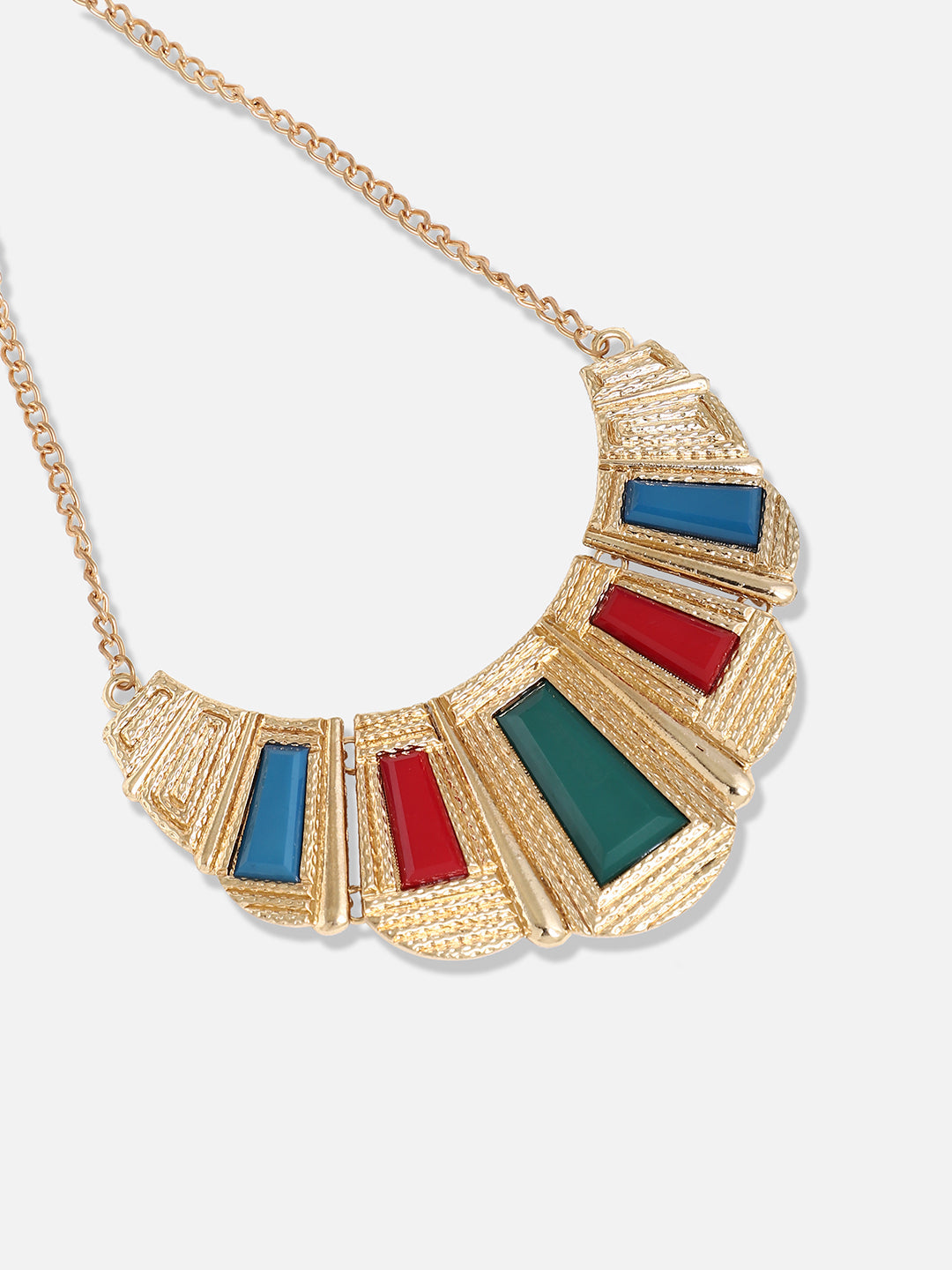Gold Plated Designer Stone Party Necklace