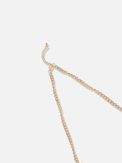 Gold Plated Designer Stone Party Necklace