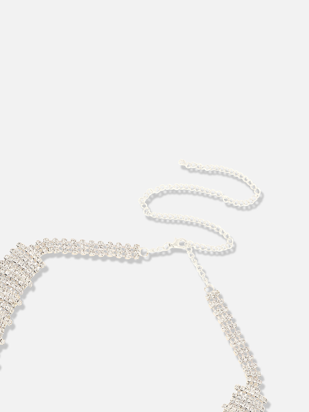 Silver Plated Designer Stone Party Necklace and Earring Set