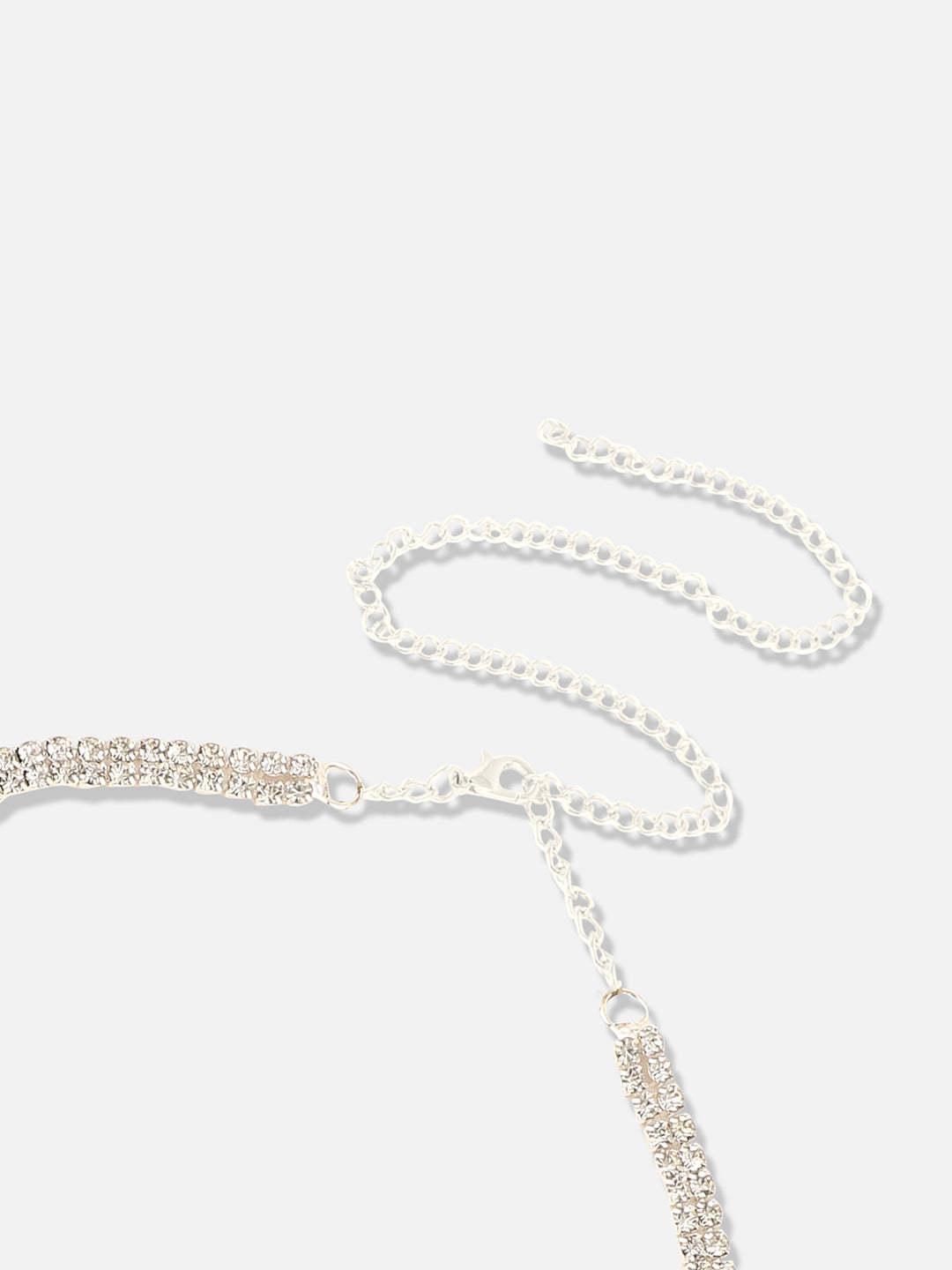 Silver Plated Designer Stone Party Necklace and Earring Set