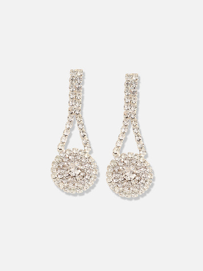 Silver Plated Designer Stone Party Necklace and Earring Set