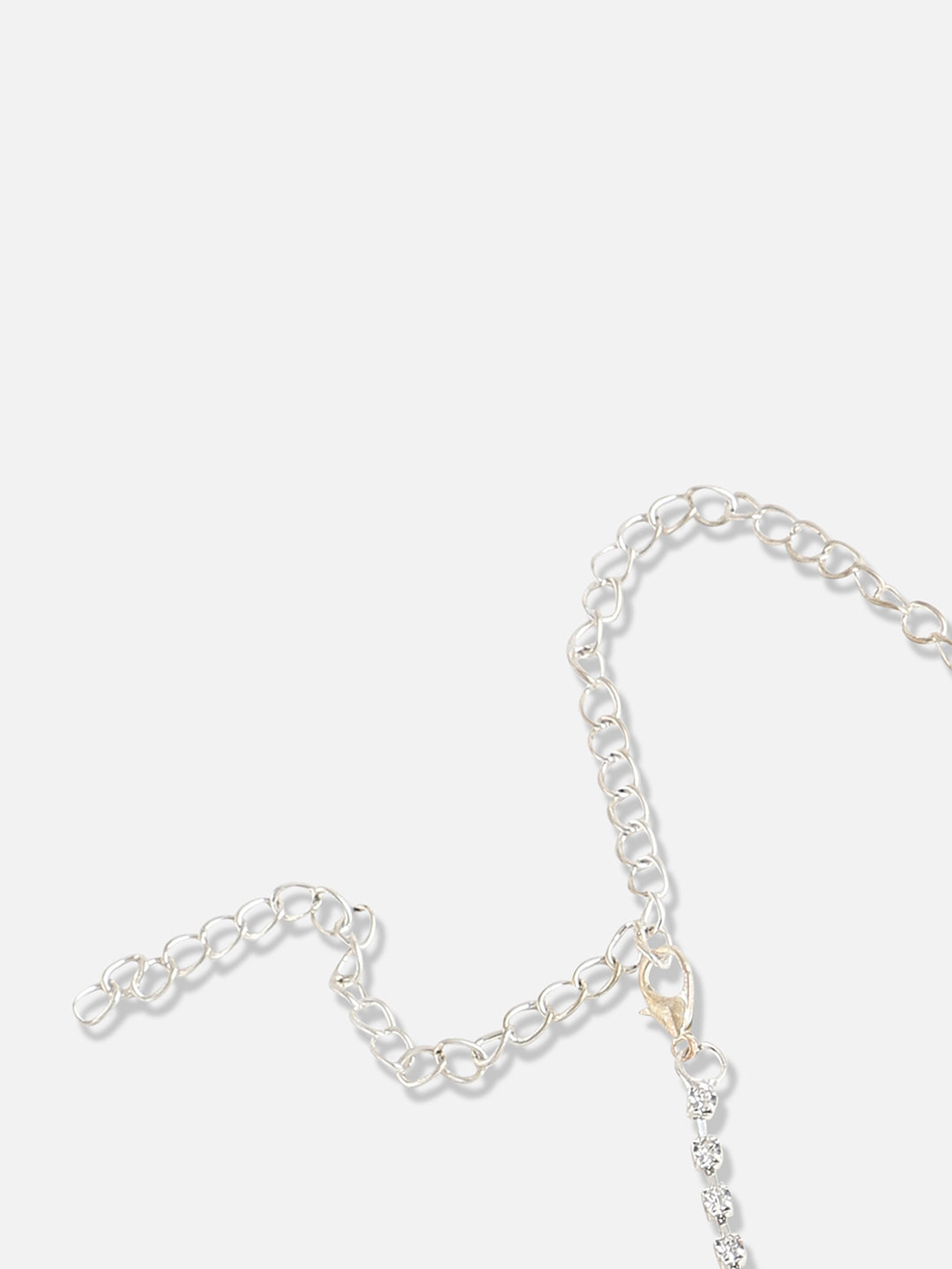 Silver Plated Designer Stone Party Necklace and Earring Set