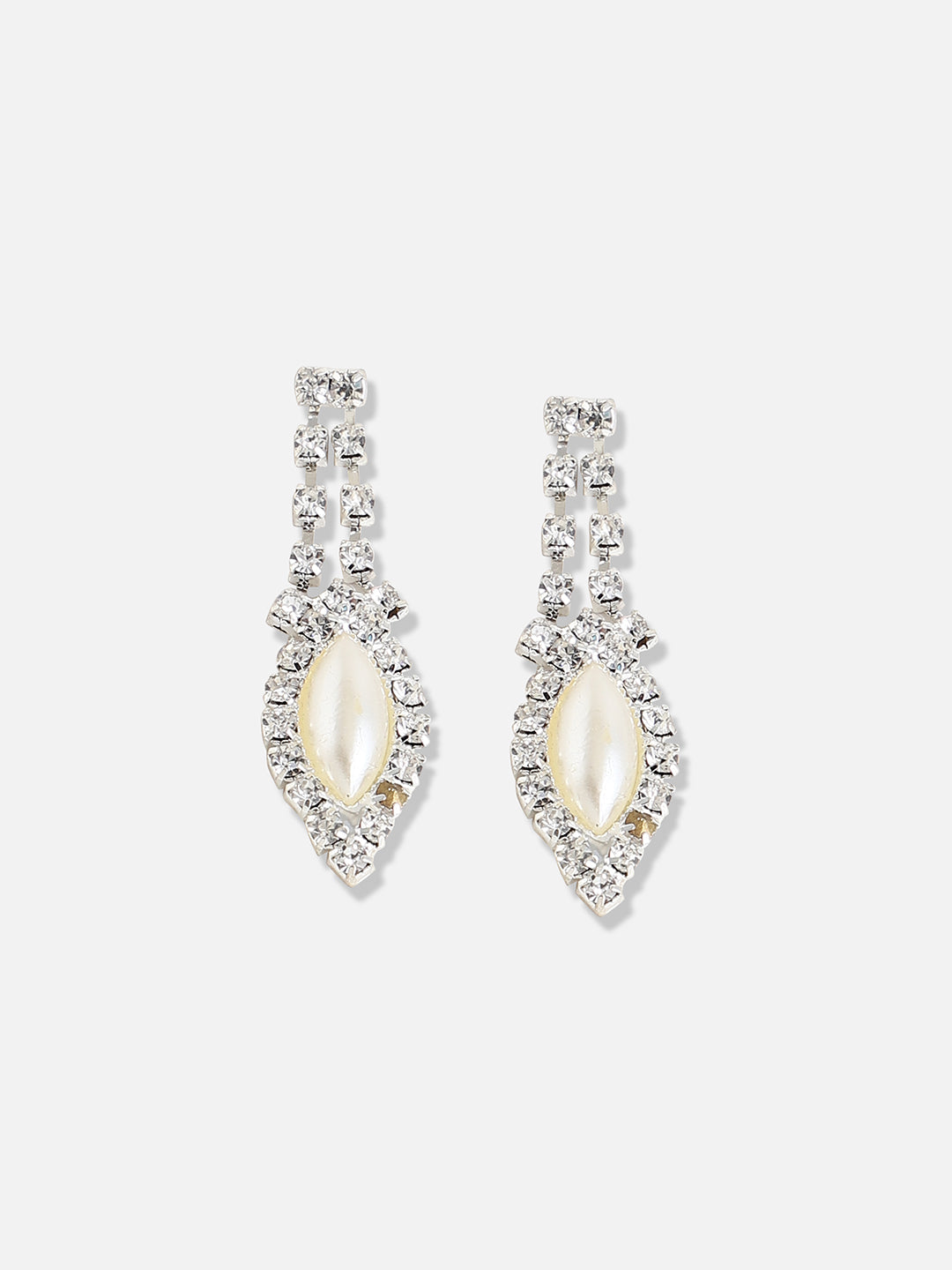 Silver Plated Designer Stone Party Necklace and Earring Set