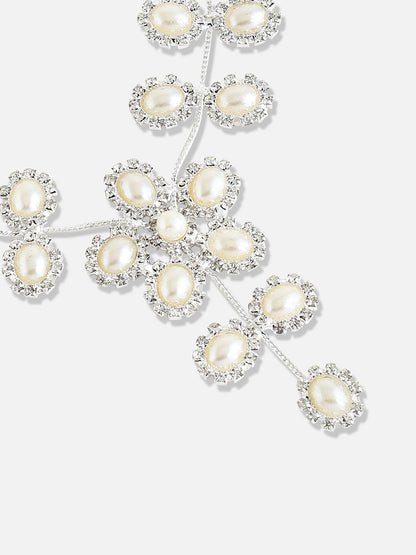 Silver Plated Designer Stone Party Necklace and Earring Set