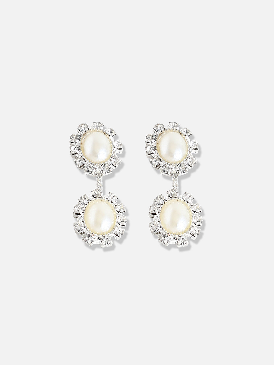 Silver Plated Designer Stone Party Necklace and Earring Set