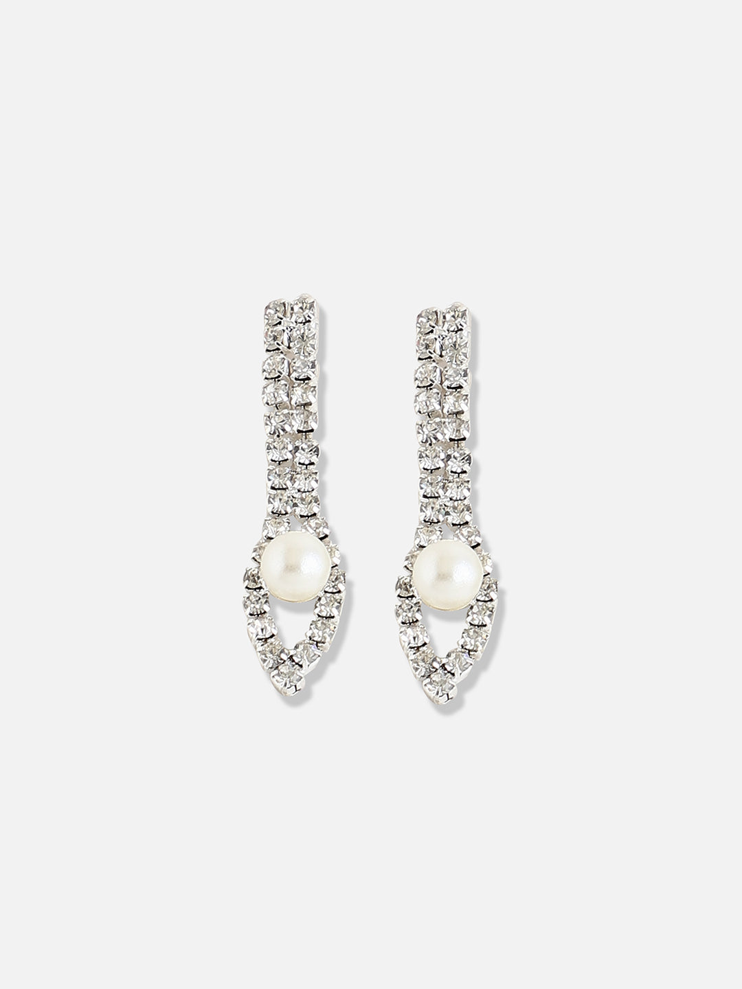 Silver Plated Designer Stone Party Necklace and Earring Set