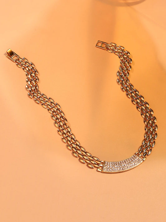 Silver Plated Designer Stone Party Necklace